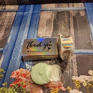 Seller's Bundle 50 Thank You Cards,500 Thank You Stickers & Measuring Tape